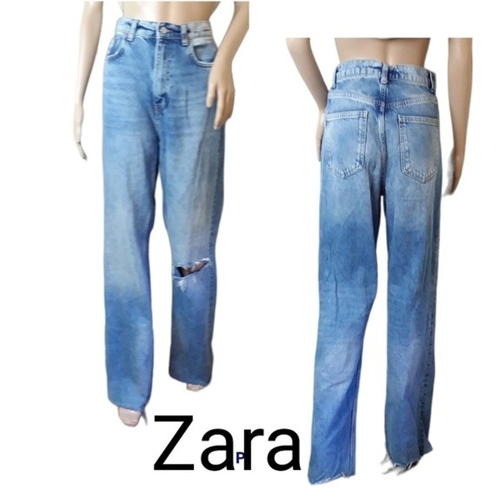 ZARA ZW PREMIUM '90S FULL LENGTH JEANS Blue